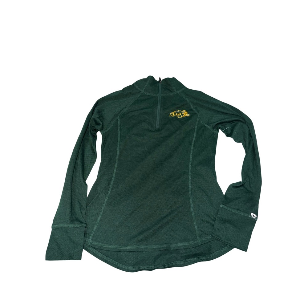 Colosseum NDSU North Dakota State Bison Green Quarter Zip Pullover Women's M